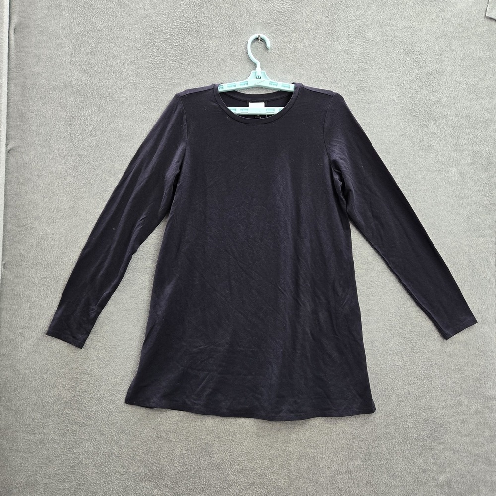 Eileen Fisher Women Shirt S/P Blue Crew Neck Pullover
